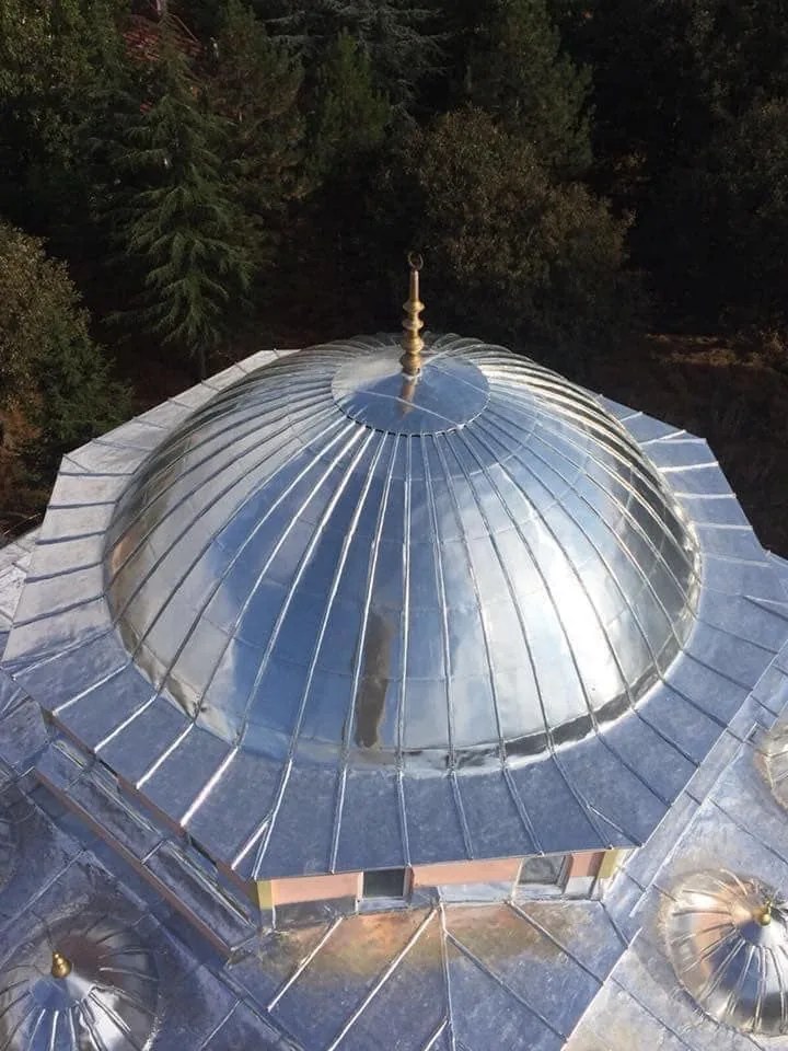 Alüminyum kaplı camii kubbesi ve kubbe kaplama uygulaması